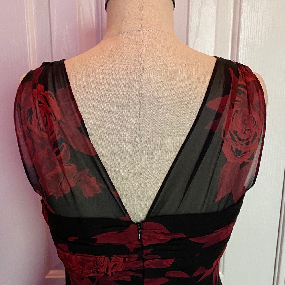 🥀 Silk Donna Ricco Ruffle Dress - Sz 4 - Picture 6 of 9